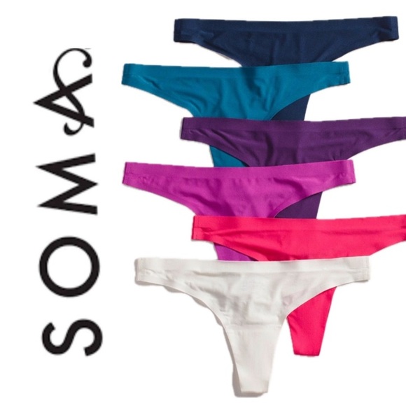 SOMA Enbliss Soft Stretch Thong Panties‎ in Plumeria Fuchsia Pink Sz M NEW - Picture 13 of 13
